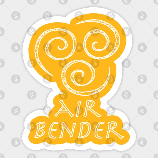 Air Bender Sticker by Nazonian